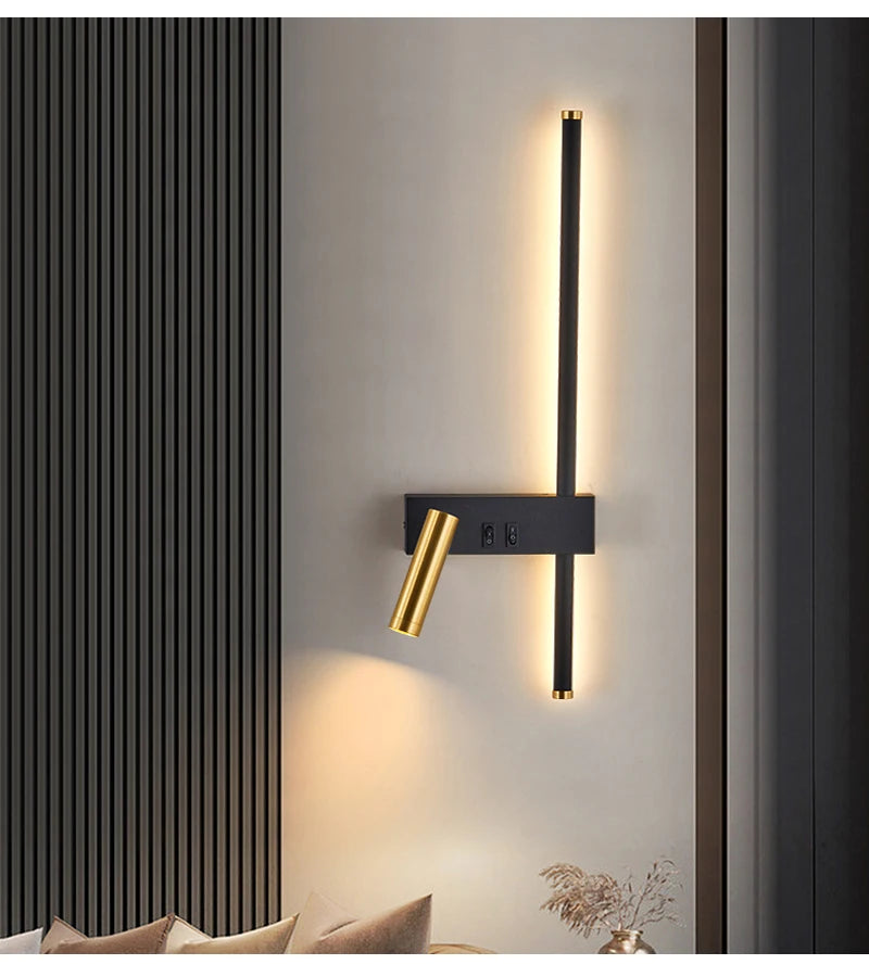 Nordic Led Wall Lamp Interior Lighting Fixture for Home Tv Bedside Living Room Corridor Decoration Modern Wall Light Sconces