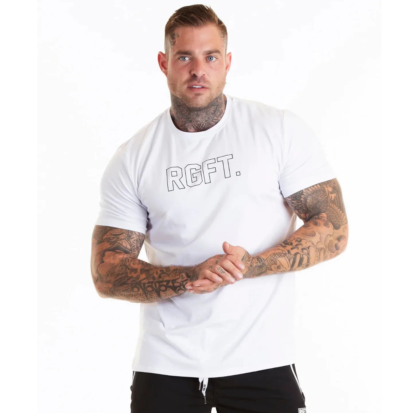 Men Muscle Shirts Slim Fit Cotton Tshirt for Men Workout Fitness Sports Top Tees Casual T Shirt