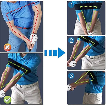 Golf Swing Trainer Posture Corrector Band for Beginners Arm Hand Motion Exercise Tension Elastic Fitness Equipmen