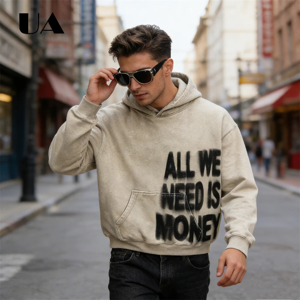 UA All We Need is Love New Hoodies for Men S-4XL Casual Street Wear Spring Autumn New Chic Outfit Hoodies Pullover