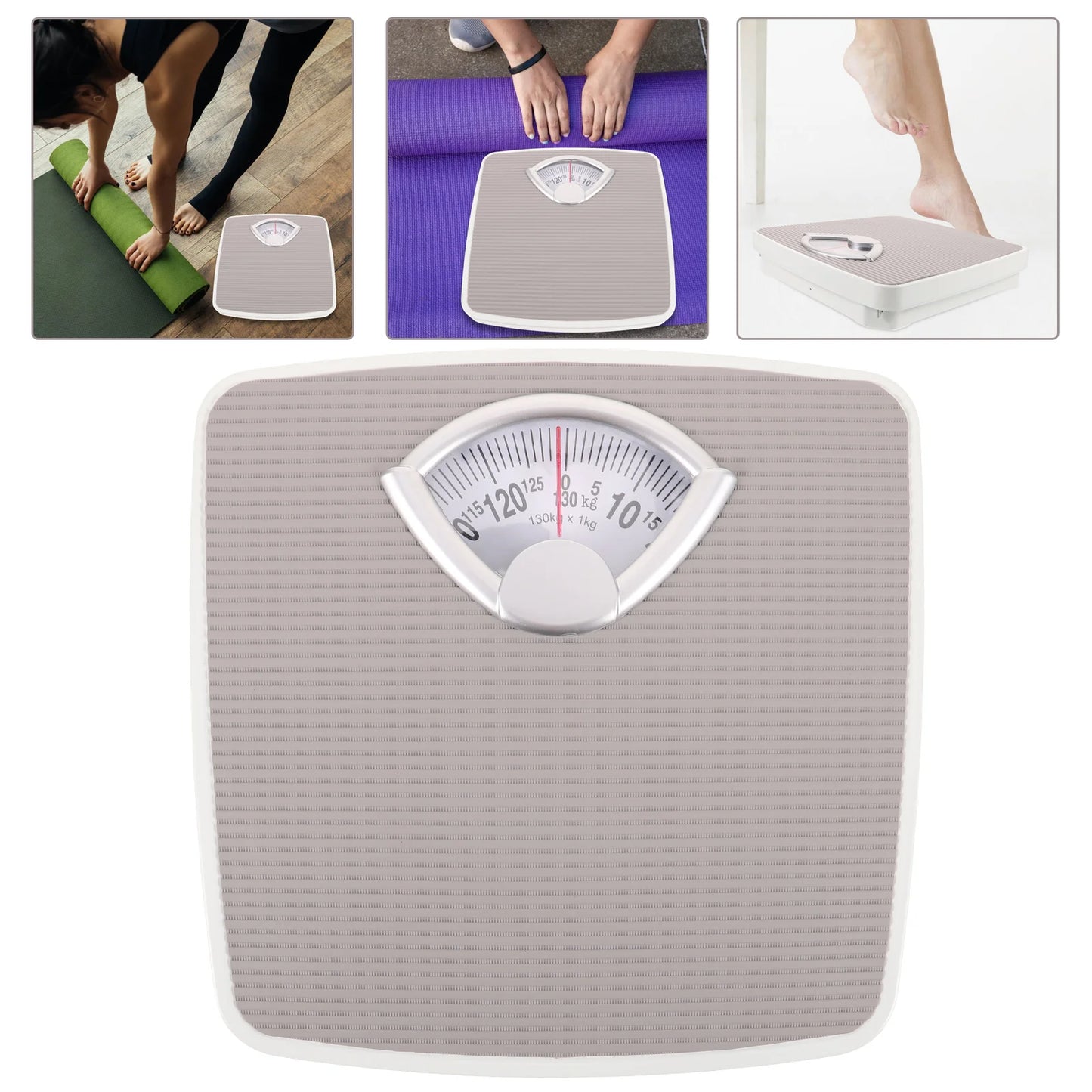 Mechanical Scale Body Weight Scales for Home Use Grey Manual Bathroom Spring Scale Model Health Weighing Tool