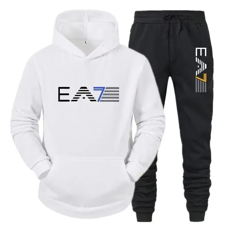 Men's Tracksuit Set: Stylish, Comfortable, and Casual - Autumn/Winter Men's Sportswear Set with Jacket and Pants (Two-Piece Set)
