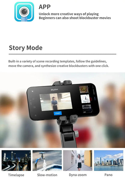 360 Rotation Following Shooting Mode Gimbal Stabilizer Selfie Stick Tripod Gimbal Phone Smartphone Live Photography