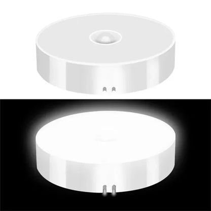 HOMEFISH Motion Sensor LED Night Light USB Rechargeable Wireless Closet Lamp for Kitchen Cabinet Wardrobe Staircase