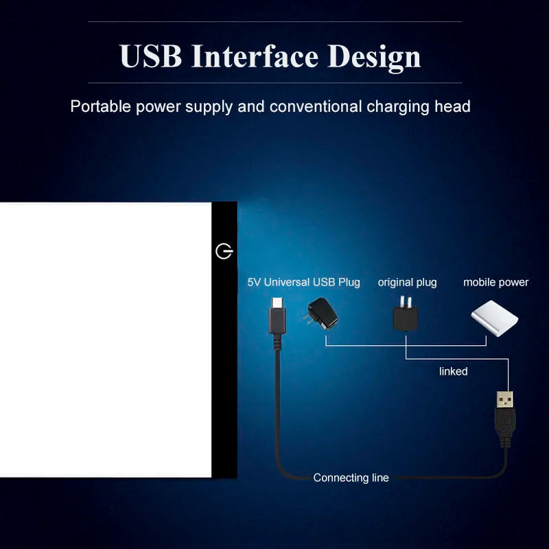 LED Photocopying Table Drawing Board Children's Light-transmitting Copying Table Brightness Adjustable Copy Board Painting Toys