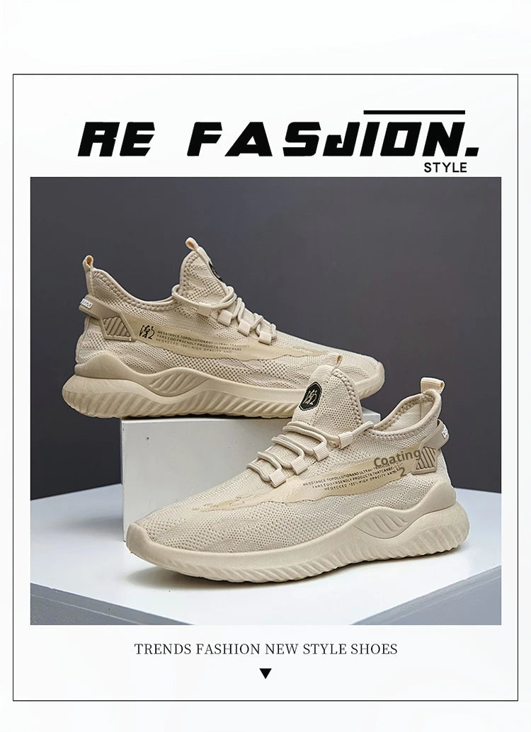 Men Sneakers 2026 Men Tennis Shoes New Fashion Spring and Summer Leisure Walking and Running Breathable Flat Bottom Gym Sports