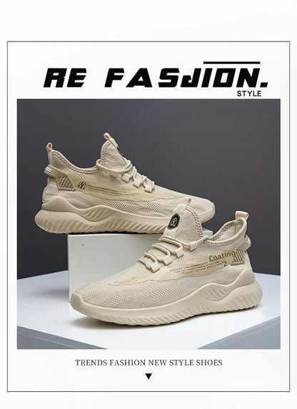 Men Sneakers 2026 Men Tennis Shoes New Fashion Spring and Summer Leisure Walking and Running Breathable Flat Bottom Gym Sports