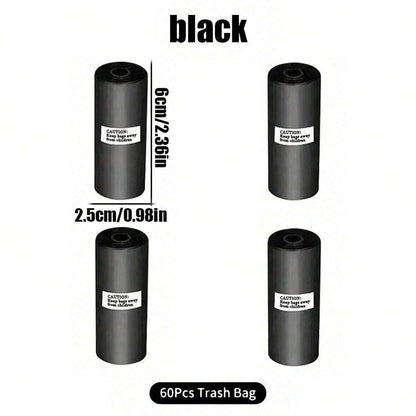 Car trash can with lid - 4 rolls of garbage bag, leak-proof, portable hanging trash can for vehicle organization