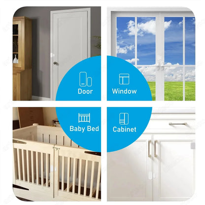 Zigbee Door Window Sensor Open Close Detector Smart Home Security Alarm Burglar Door Sensor Works With Alexa Home Assistant Z2M