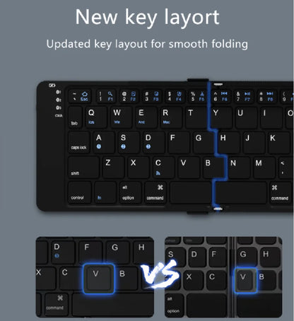 Foldable Bluetooth Keyboard Wireless Folding Keyboard for iPhone ipad Smartphone Mini Rechargeable Travel Keyboard Russia/Korea