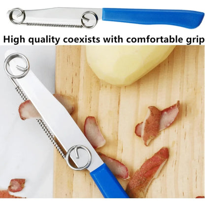 Kitchen Peeler 2 in 1 Vegetable Fruit Peelers Quick Slicing Cutter with Spring Carrot Potato Shredder  Peeler Kitchen Gadgets