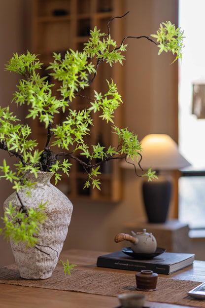 Artificial Green Plants To Welcome Guests Pine Maple Leaves Fake Flower New Chinese Style Simulated  Bonsai Flower Decorations