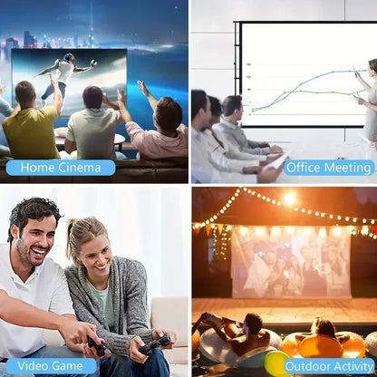Portable Mini Projector with Full HD 1080P Support -Includes Remote Control, USB-Powered, Ideal for Smartphones, and USB Devices
