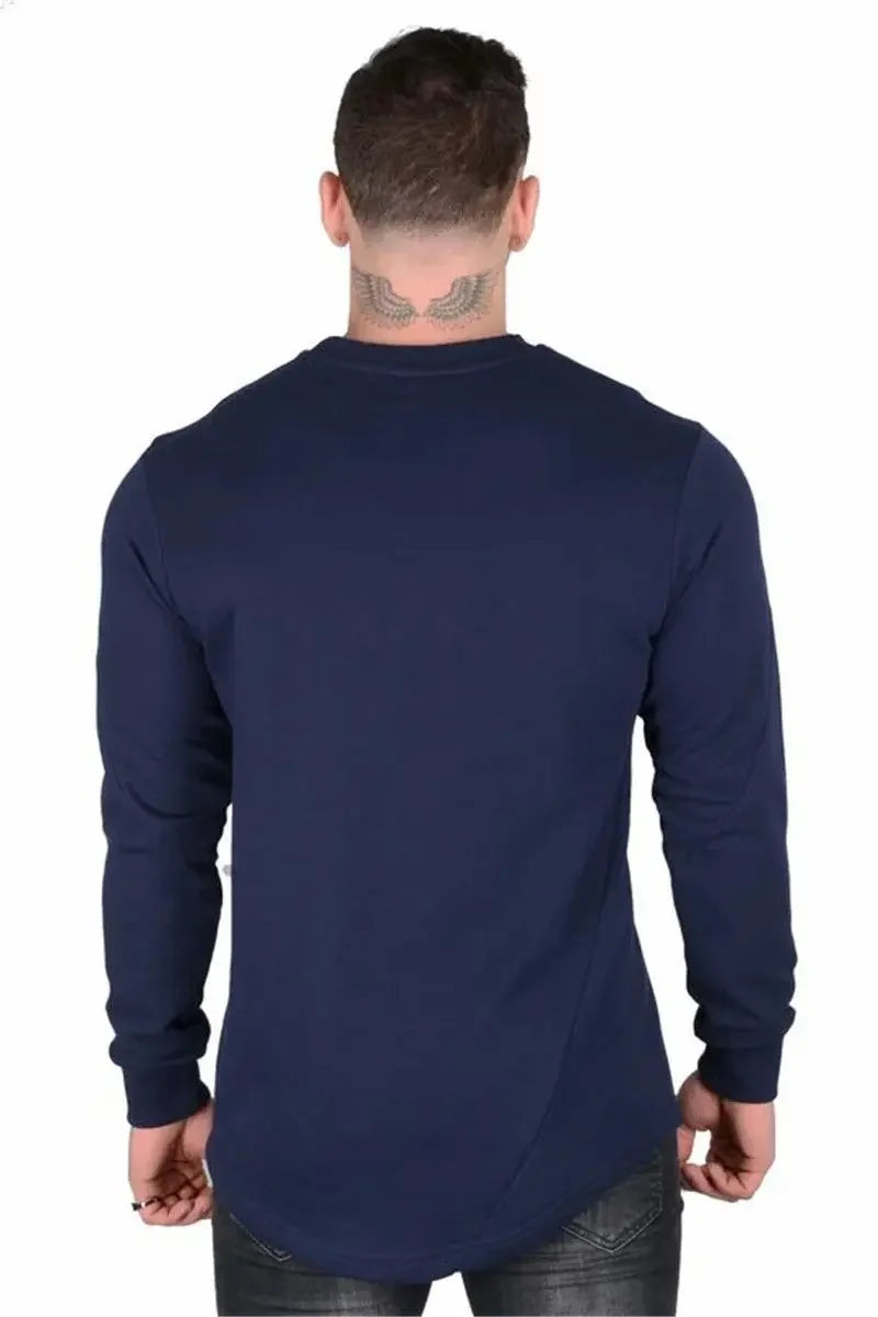 Tops Slim Fit Gym Tight T Shirts for Men Smooth Male Clothes Aesthetic Running Fashion Trends 2025 Casual Long Sleeve Bulk Emo A