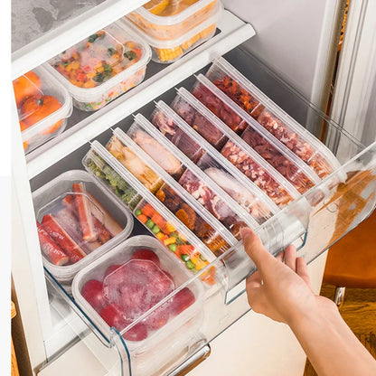Refrigerator Preservation Box Transparent Double-layer Sealed Box Vegetable Fruit Spring Onion Ginger Garlic Food Grade Drain