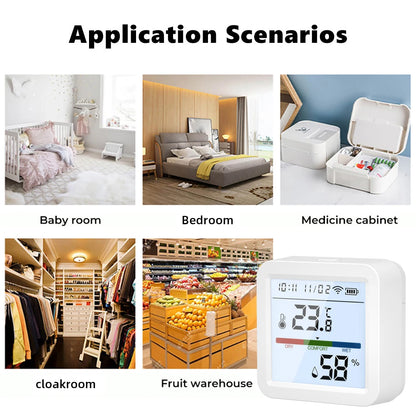 ONENUO Tuya WIFI Temperature Humidity Sensor Hygrometer Thermometer Smart Home Backlight Smart Life Support Alexa Assistant