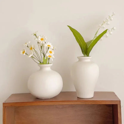 5-piece Set of Simple Ceramic Vases, Fresh Small Vases, Desktop Decorations, Simple Porch, TV Cabinet, Home Crafts