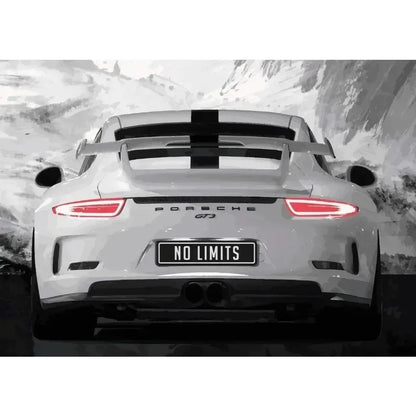 Wall Art Canvas Painting Modern Black Car Nordic Street Luxury Car Poster Black And White Pictures Home Decoration Living Roo