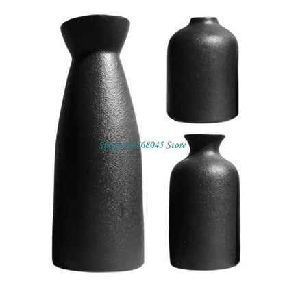 R53F 3Pcs Ceramics Vases for Florals Decoration Contemporary Geometrics Living Room Centerpieces