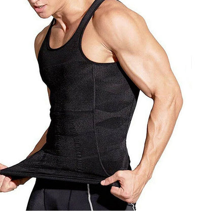 Men's Compression Shirts Tank Tops Undershirts Mens Slimming Body Shaper Vest Sleeveless Abdomen Slim Vest Fitness Workout