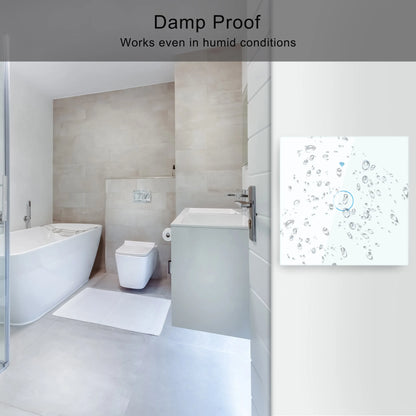 Work with Tuya WIFI Smart Home Wireless Remote Control Switch Light Wall US/EU Glass Touch Panel Voice by Alexa Google Home