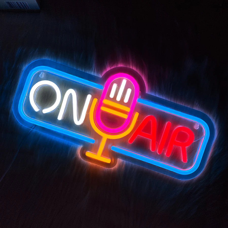 On Air Neon Sign For Wall Decor,Led Neon Light For Live Room,Game room,Broadcasting Room, Music Studio,Bedroom Decor,USB Powered