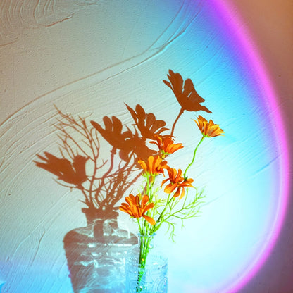 Sunset Lamp Projector LED Ambient Night Light with Adjustable Stand for Bedroom, Living Room Decor, Photography, and TikTok Live
