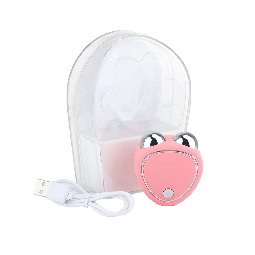 Green EMS Face Lift Massager Machine Roller Microcurrent Facial Device Beauty Instrument Rejuvenation Tighten Skin Face Tool