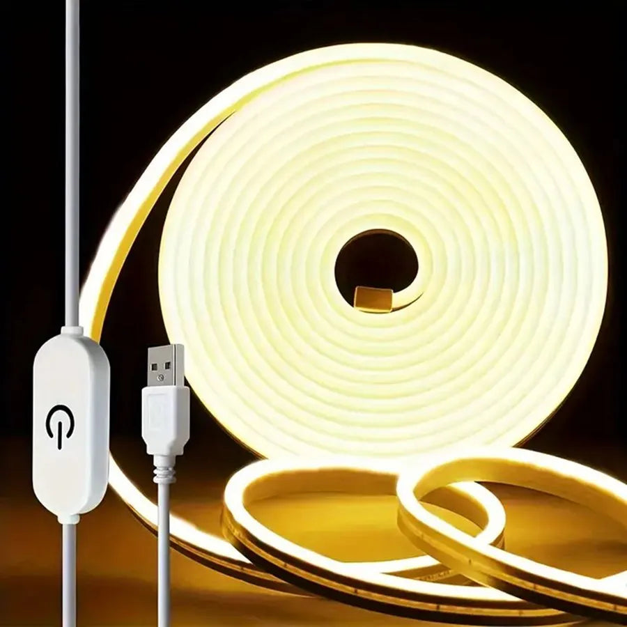 LED Strip Neon Light USB DC 5V Dimmable Touch Sensor Switch Flexible Silicone Neon Sign Tape Waterproof For Outdoor Home Decor