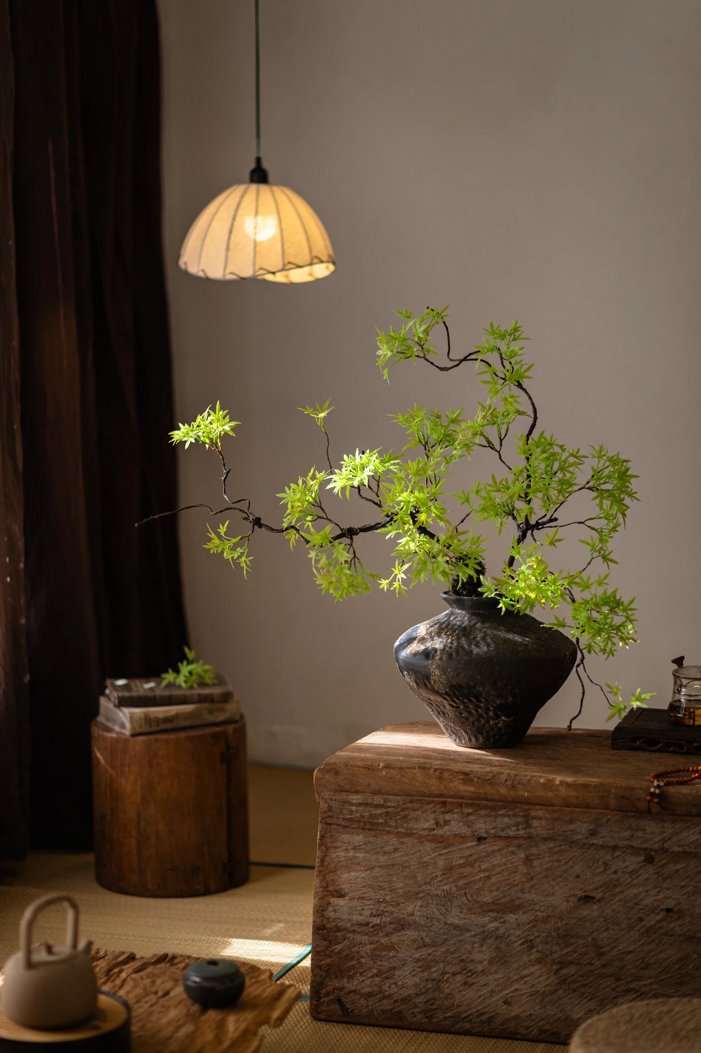 Artificial Green Plants To Welcome Guests Pine Maple Leaves Fake Flower New Chinese Style Simulated  Bonsai Flower Decorations