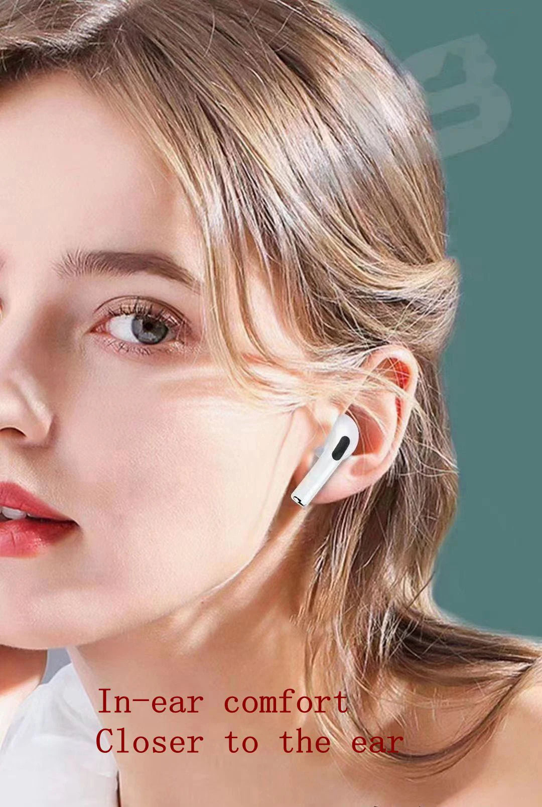 Wireless Earbuds TWS Bluetooth Headphones Deep Bass Stereo Sound Ear Buds Wireless Waterproof in-Ear Earphones with Mic,