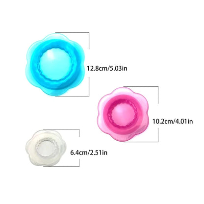 Silicone Stretch Lids Set Reusable Food Petal Shaped Bowl Covers, Elastic Food Container Lids Covers Keep Food Fresh