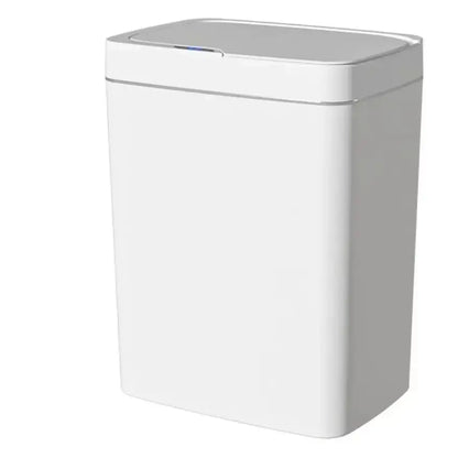 White Touchless 15L Smart Sensor Trash Can – Electronic Bathroom Garbage Bin with Automatic Bagging, Smart Home Compatible