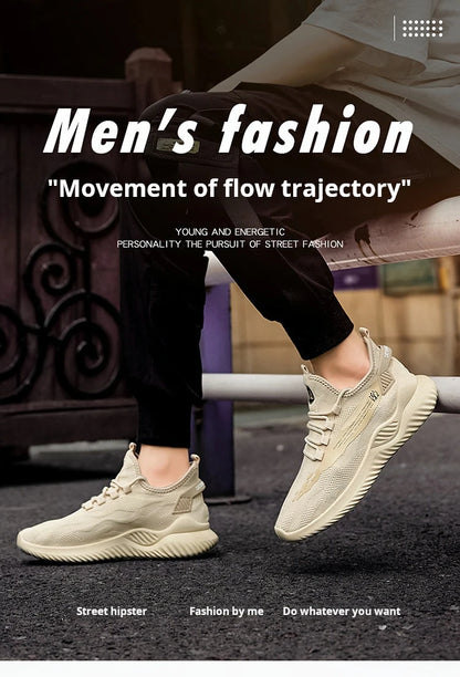 Men Sneakers 2026 Men Tennis Shoes New Fashion Spring and Summer Leisure Walking and Running Breathable Flat Bottom Gym Sports