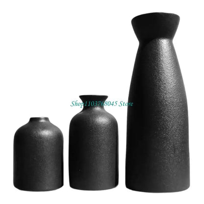 R53F 3Pcs Ceramics Vases for Florals Decoration Contemporary Geometrics Living Room Centerpieces