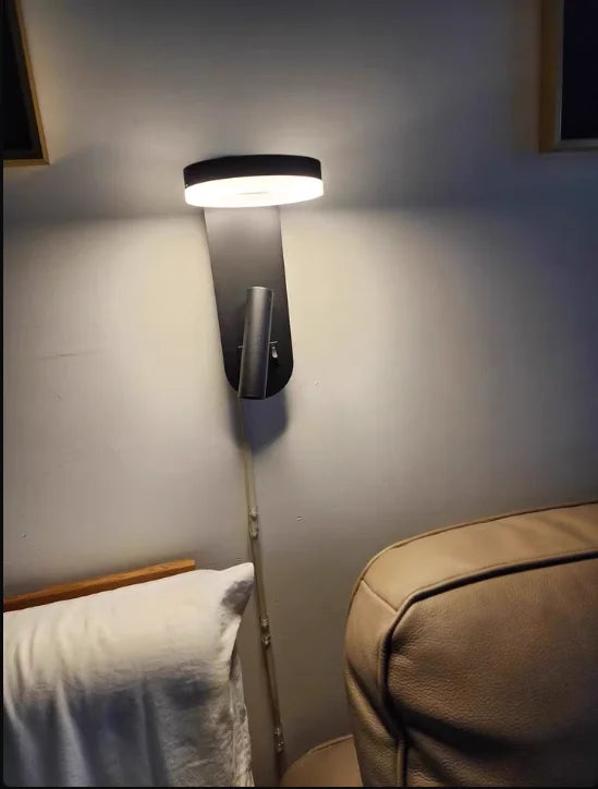 Nordic 12W LED Wall Light With USB Fast Charging  Modern Free Rotation Angle Wall Sconces for Bedroom Living Room Bedside