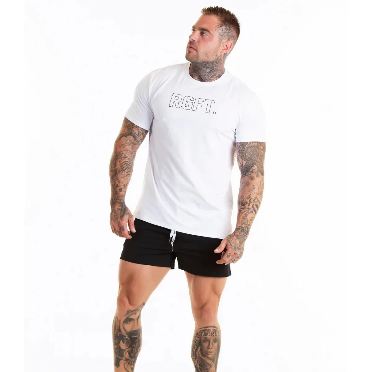 Men Muscle Shirts Slim Fit Cotton Tshirt for Men Workout Fitness Sports Top Tees Casual T Shirt