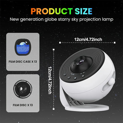 Galaxy Projector Lamp Pro Version 13-In-1 Film Sheet Larger Projection Area Suitable for Gifts