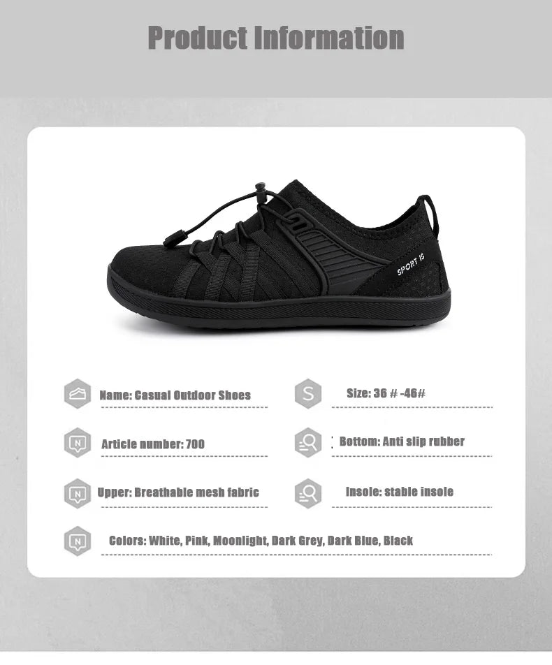 New Minimalist Shoes for Men Wide Toe Barefoot Casual Sneakers Women Mesh Breathable Unisex Sneakers Lightweight Walking Shoes