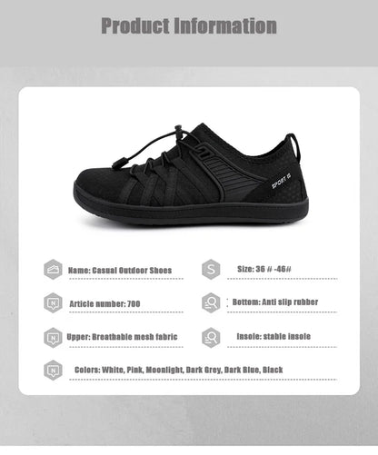 New Minimalist Shoes for Men Wide Toe Barefoot Casual Sneakers Women Mesh Breathable Unisex Sneakers Lightweight Walking Shoes