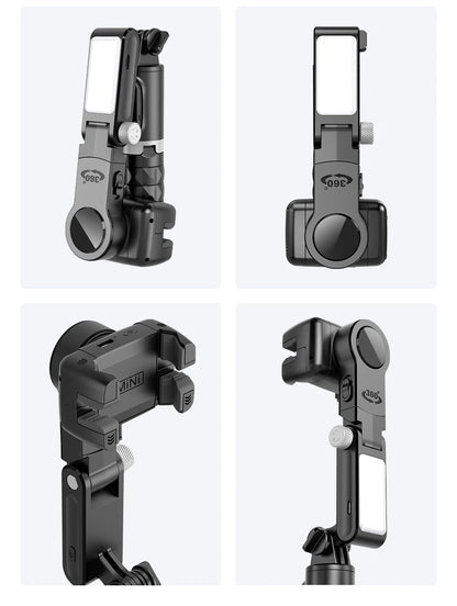 Desktop Gimbal Stabilizer 360° Rotation Smart Track Mode Selfie Stick with Remote Control for iPhone Cell Phone Smartphone