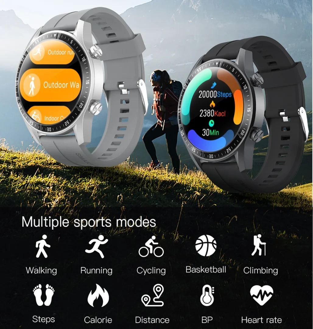 Smart Watch for Men Outdoor Activities Fitness Tracker Sport Watch with Calorie Step Counter Heart Rate Blood Pressure Monitor