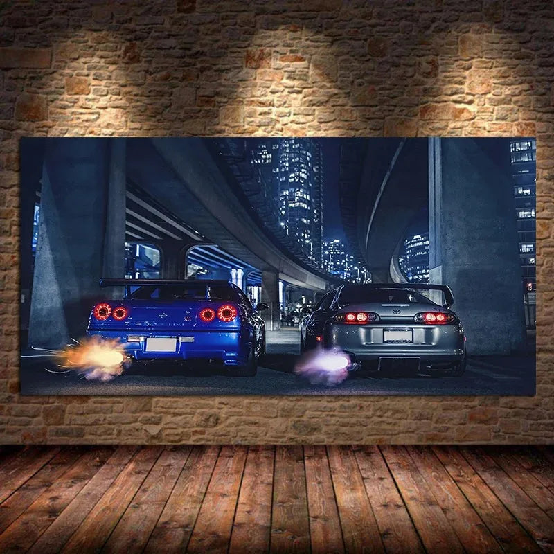 Car Wall Art Picture Vehicle Modern Canvas Painting Poster and Print for Living Room Bedroom Home Decor