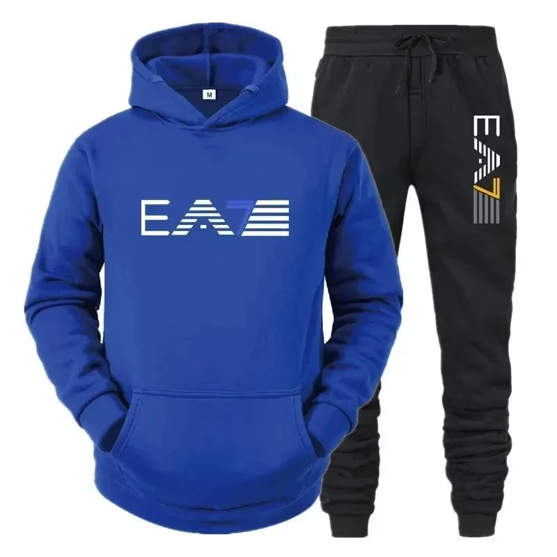 Men's Tracksuit Set: Stylish, Comfortable, and Casual - Autumn/Winter Men's Sportswear Set with Jacket and Pants (Two-Piece Set)