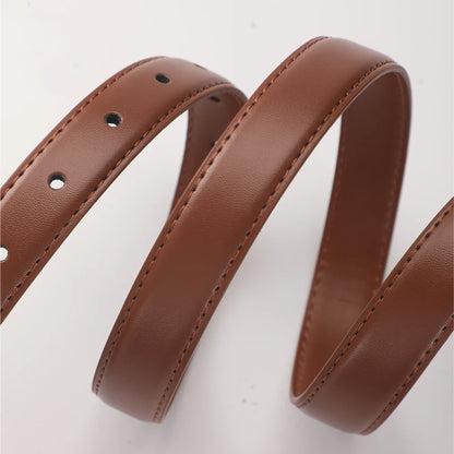 C-shaped Smooth Buckle Simple Women's Soft Durable Belt Fashion Women's Clothing Accessories Paired With Business Casual Belt