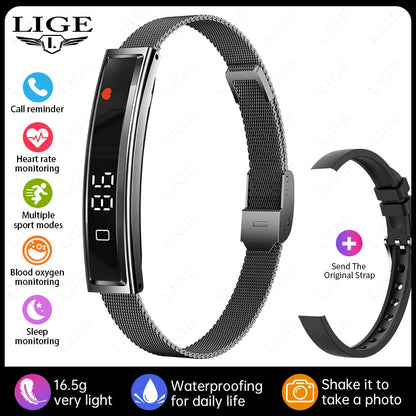 New Sport Fitness Tracker Smart Bracelet Heart Rate Blood Oxygen Monitor Pedometer Call Reminder Smartwatch Band for Men Women