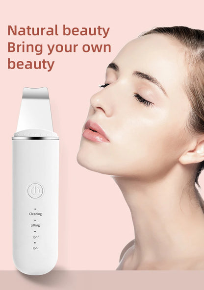 Ultrasonic Skin Scrubber Vibration Face Spatula Blackhead Remover Shovel Clean Cavitation Peeling Facial Lifting Skin Care Tools