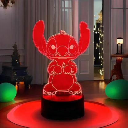 LED Night Light Illusion Stitch Lamps Remote Control Smart Touch Home Room Decor Lamp Christmas Valentine's Day Birthday Gifts