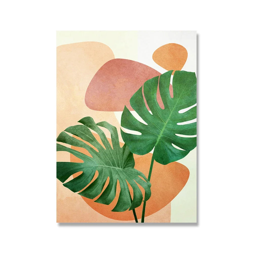 Wall Art Canvas Painting Abstract Boho Girl Book Nordic Posters And Prints Monstera Agave Cactus Wall Pictures For Living Room