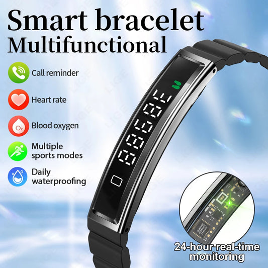 New Sport Fitness Tracker Smart Bracelet Heart Rate Blood Oxygen Monitor Pedometer Call Reminder Smartwatch Band for Men Women